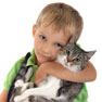 Young Boy with Cat